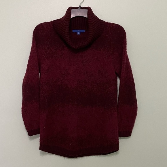 Apt 9 soft sweater with cowl neck in a beautiful deep burgundy color size medium - Picture 1 of 6